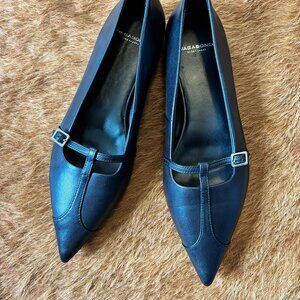 NEW Vagabond Shoemakers Hermine Flats Pointed Toe Leather Black Size 38 US 8